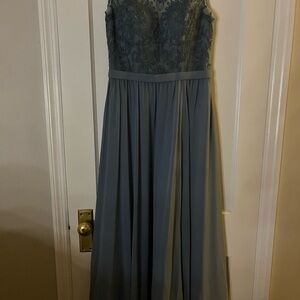 Kennedy Blue “Jade” Bridesmaid Dress in discontinued shade “dusty Blue”